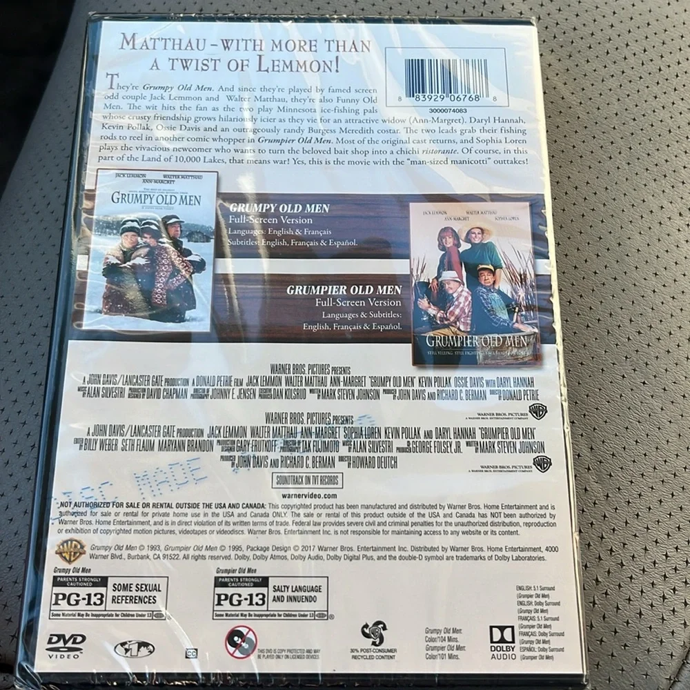Grumpy Old Men & Grumpier Old Men DVD Double Feature Comedy - Never Opened - Picture 2 of 2